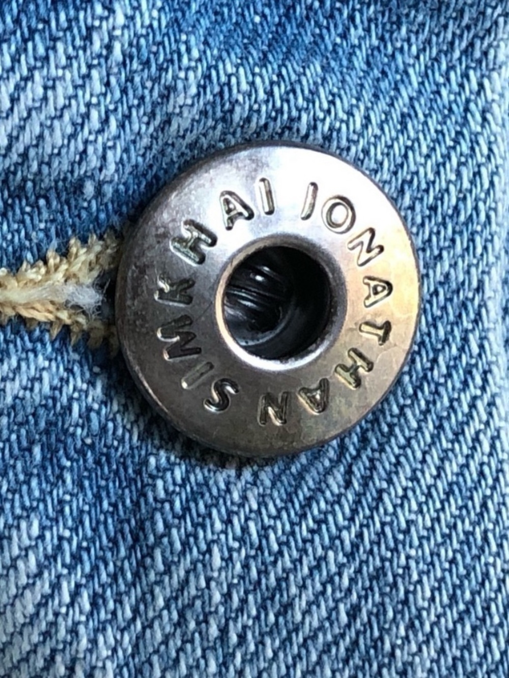 Jonathan Simkhai NWT Distressed Denim Jacket Button Sleeve XS - Picture 5 of 9